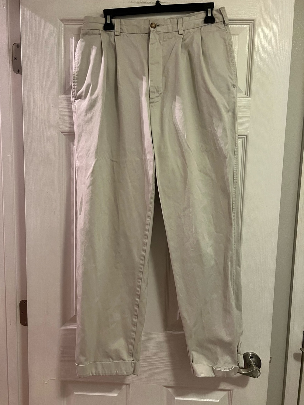 Daniel Cremieux Collection 100% Cotton Pleated Chino Pants Beige Khaki 32x30